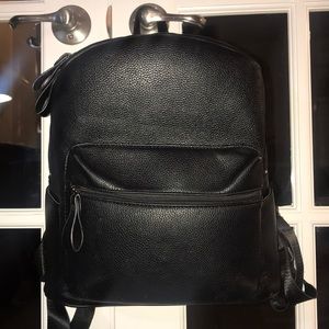 Pleather black backpack